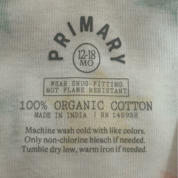 NWT Primary Baby organic zip romper in bright rainbow stars - Picture 10 of 11